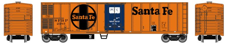 HO 50ft Smooth Side Mechanical Reefer: Santa Fe #2190