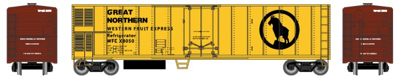 HO 50ft Smooth Side Mechanical Reefer: Great Northern #8059