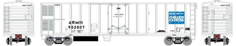 HO 50ft Smooth Side Mechanical Reefer: ARMN/Chilled Express #922068