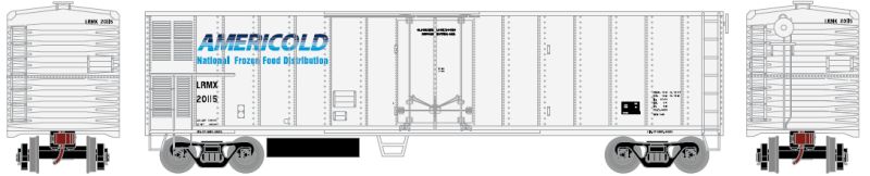 HO 50ft Smooth Side Mechanical Reefer: Americold #20127