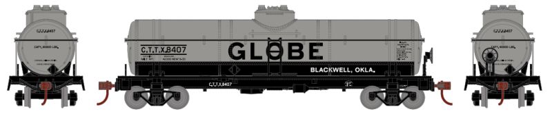 HO Single-Dome Tank Car: Globe Oil #8407