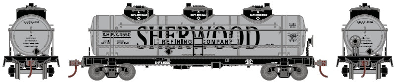 HO Triple-Dome Tank Car: Sherwood #4551