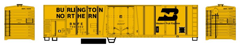HO 50ft Mechanical Reefer: Burlington Northern #700302