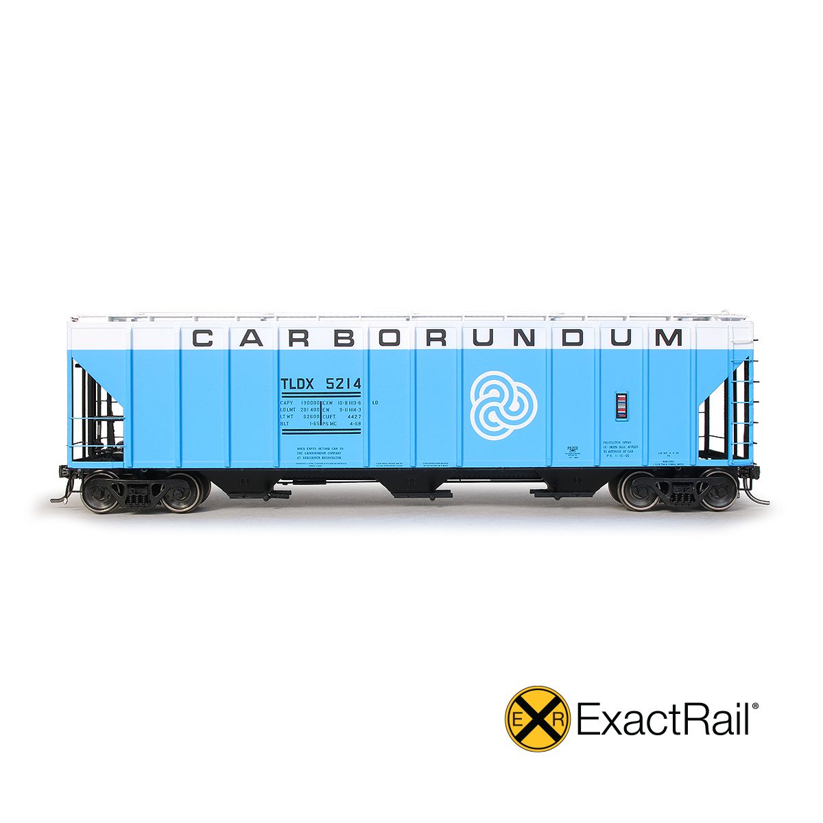 HO PS-2CD 4427cf Covered Hopper: Carborundum #5214