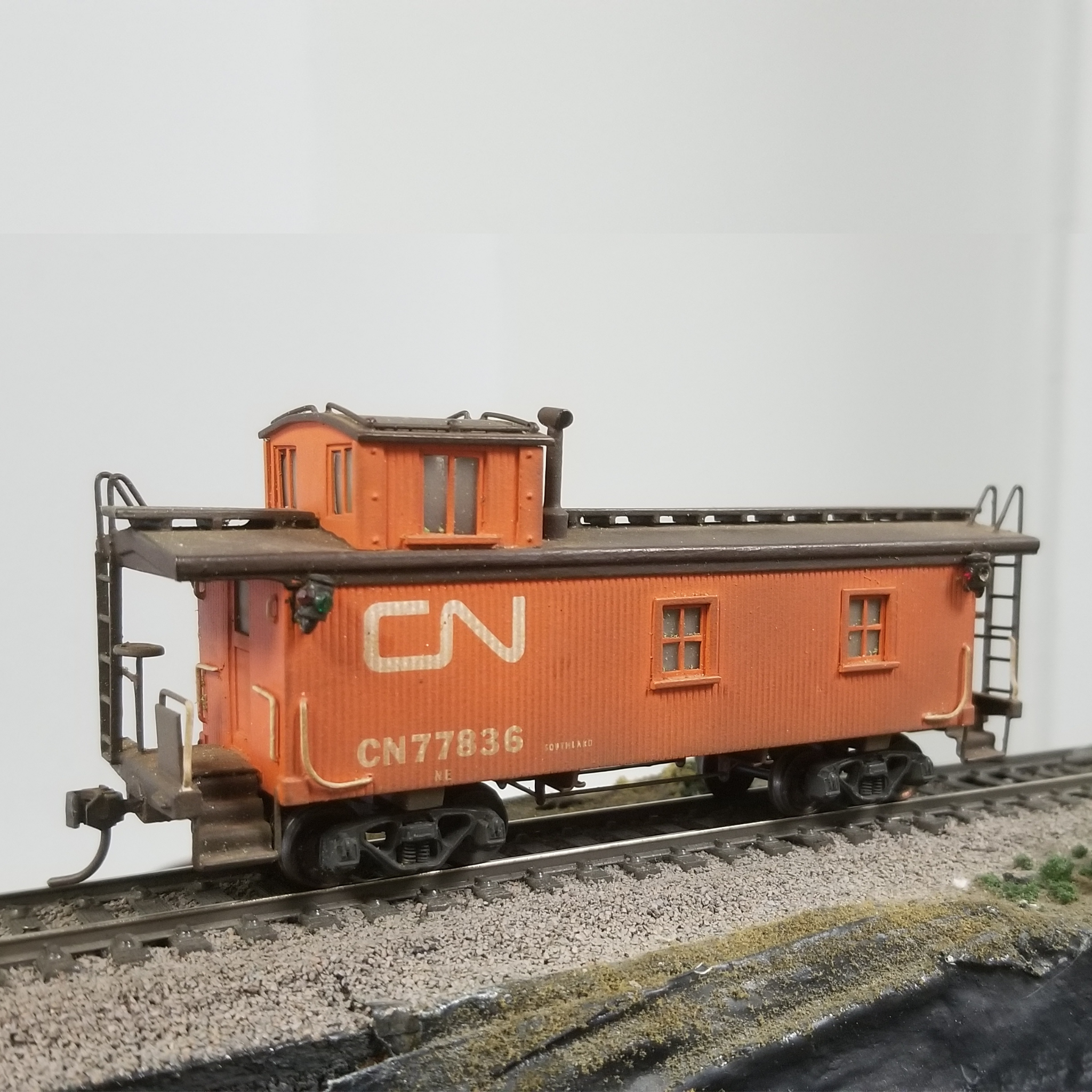 Brass VH CN Wood Sheathed Caboose