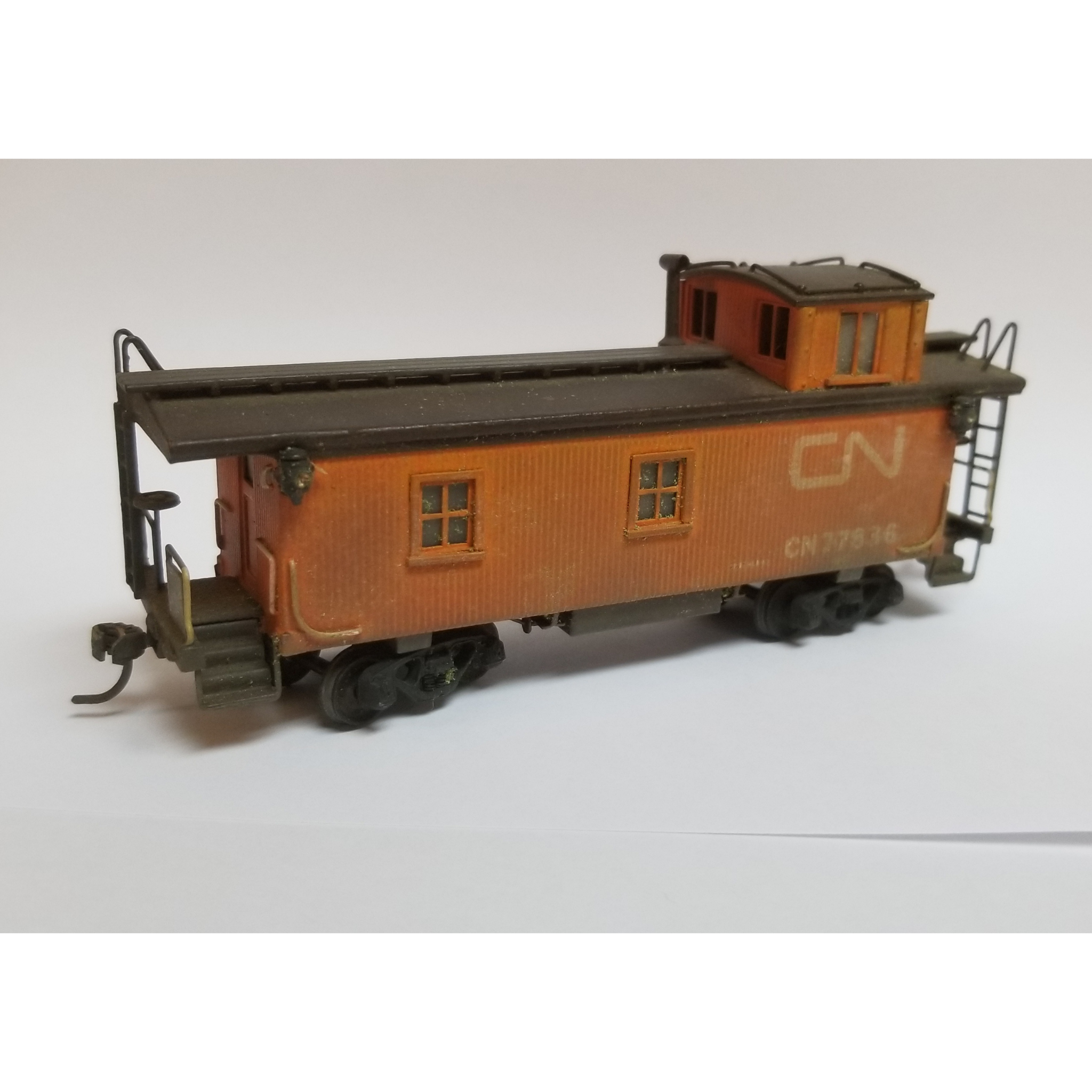 Brass VH CN Wood Sheathed Caboose